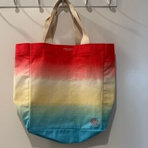 Shiseido Red, Yellow, and Blue Gradient Tote